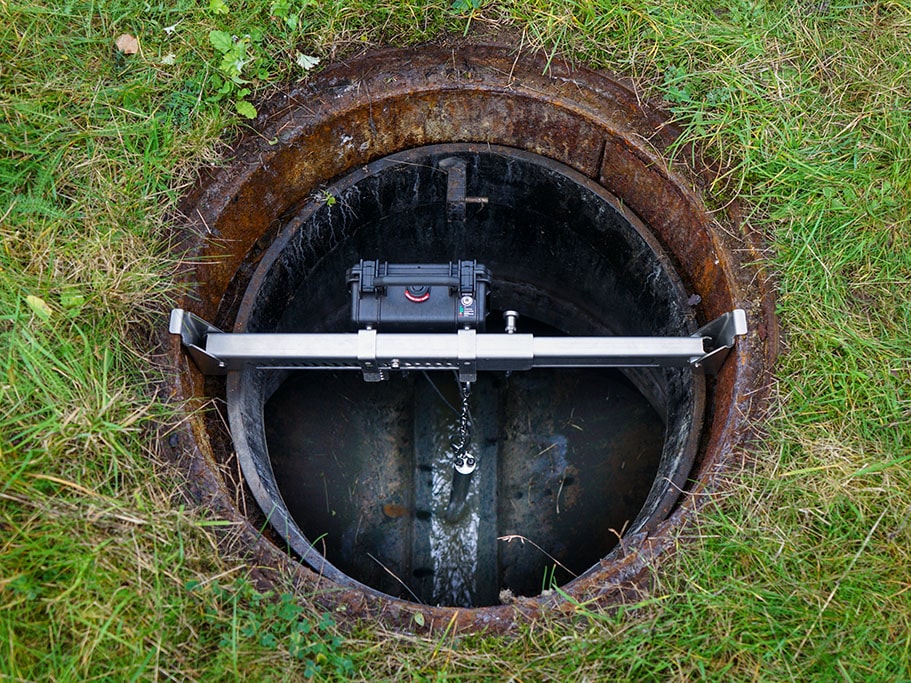 SulfiLogger sensor in manhole